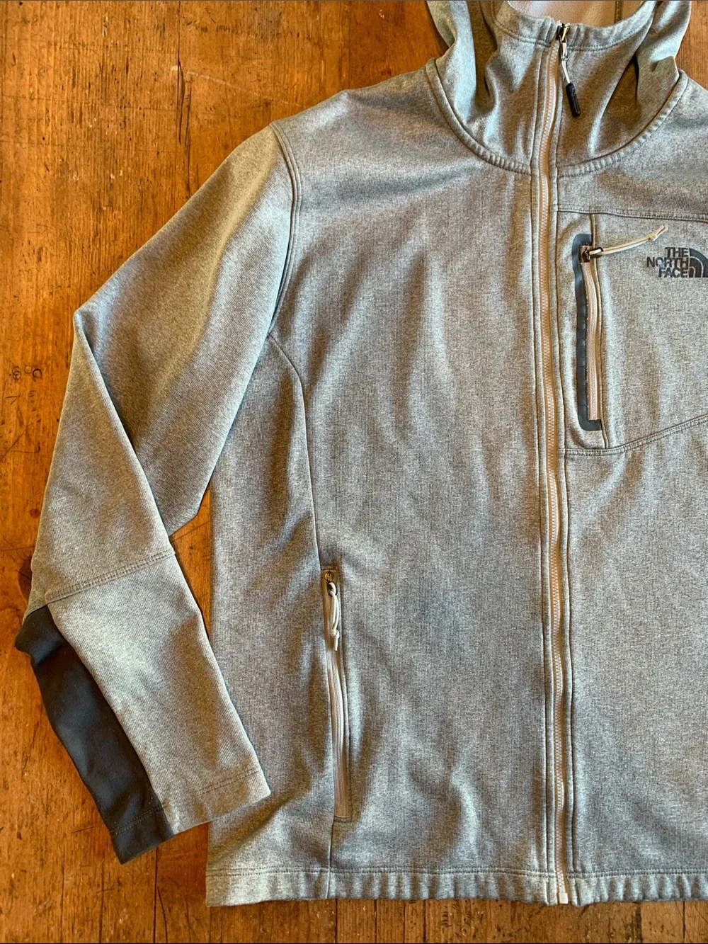 The North Face Men's Heather Gray Hooded Softshell Jacket